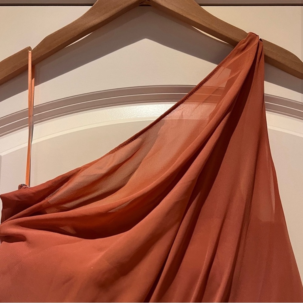 Birdie Grey Kira Bridesmaid Dress- Crepe Terracotta